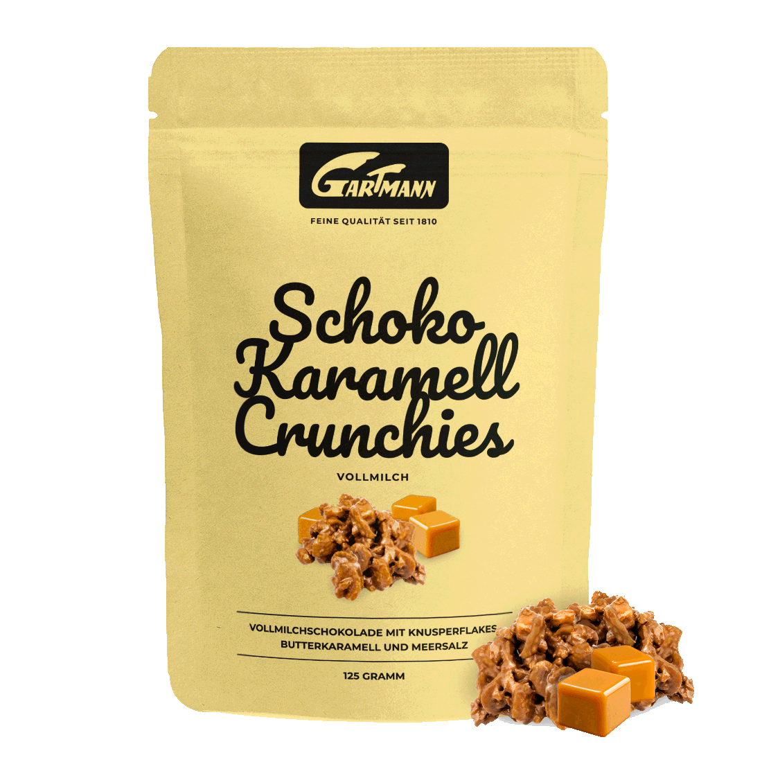 Gartmann Schoko Karamell Crunchies | Gartmann Schokolade