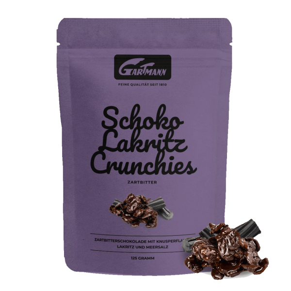 Gartmann Schoko Lakritz Crunchies Zartbitter (125g Beutel)