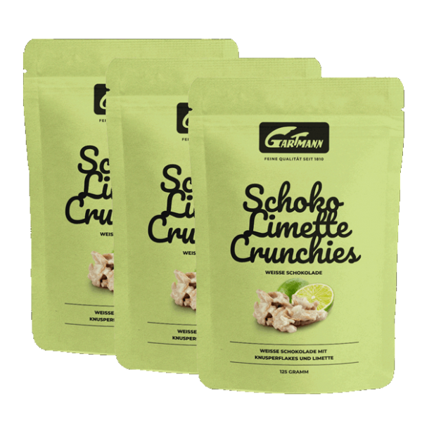 Gartmann Schoko Limette Crunchies (8 x 125g Beutel)